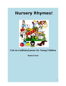 Preview of Nursery Rhymes Unit on Traditional Poems for Young Children