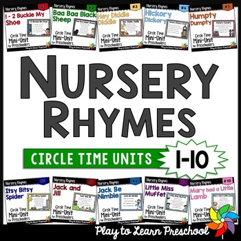 Preview of Nursery Rhymes Units - Bundle #1 | Lesson Plans - Activities for Preschool Pre-K