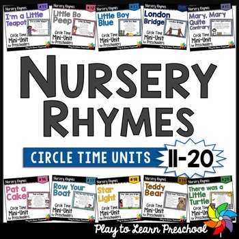 Preview of Nursery Rhymes Units - Bundle #2 | Activities for Preschool and Pre-K