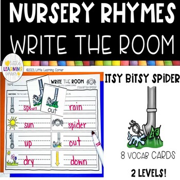 Preview of Nursery Rhymes Write the Room  ITSY BITSY SPIDER