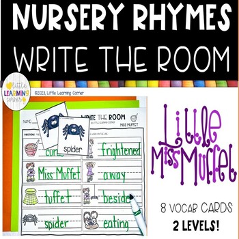 Preview of Nursery Rhymes Write the Room LITTLE MISS MUFFET