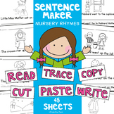 Nursery Rhymes {Differentiated Writing Worksheets}