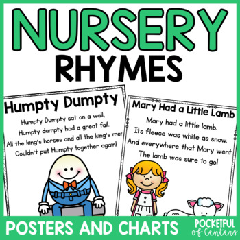 Nursery Rhymes and Poems Charts by Pocketful of Centers | TpT