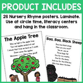 Nursery Rhymes Posters by Pocketful of Centers TpT
