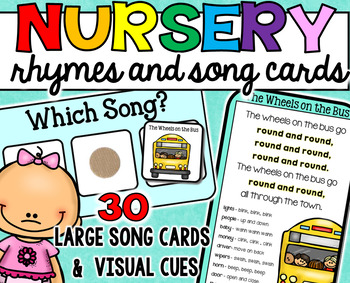 Preview of Nursery Rhymes and Song Cards