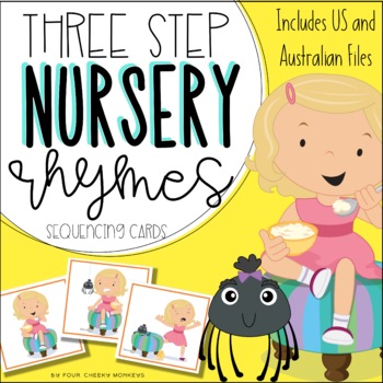 Preview of Nursery Rhymes 3 three step sequencing picture cards / stories