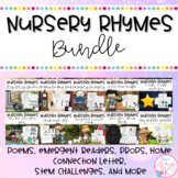 Nursery Rhymes with a Home Connection and Stem Challenge Bundle