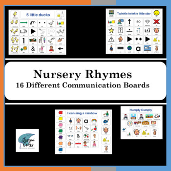 Nursery Rhymes & Songs Cards  Autism/ADHD/Visual Communication Aids/PECS/SEN 