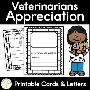 Preview of Veterinarian Appreciation Thank You Cards Letters and MORE