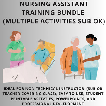 Preview of Nursing Assistant Lesson Plans Bundle ( 9 Total Activities) CNA Training Lessons