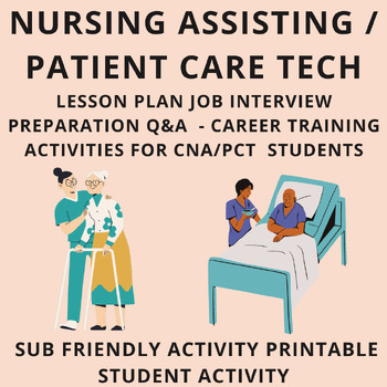 Preview of Nursing Assistant Lesson Plans - Job Interview & Preparation Activity -  CNA/HHA