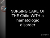 Nursing Care of a Child with Hematologic Disorder