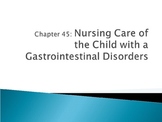 Nursing Care of the Child with GI Disorder