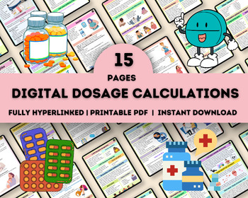Preview of Nursing Dosage Calculation 15 Pages  | Med Calculation Dosage Calculation