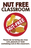 Nut Free Classroom Poster