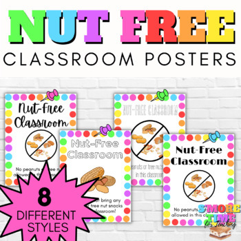 Preview of Nut Free Classroom Poster Set