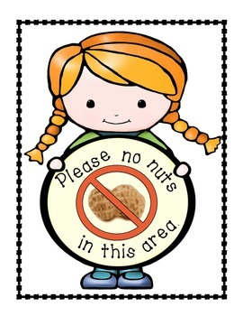peanut free zone clipart of children