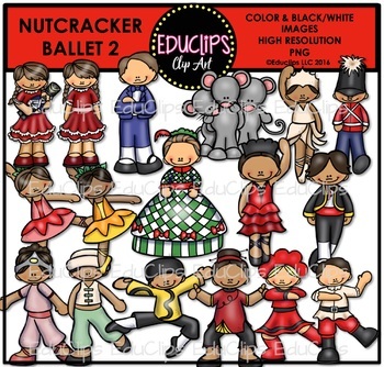 Preview of Nutcracker Ballet 2 Clip Art Bundle {Educlips Clipart}