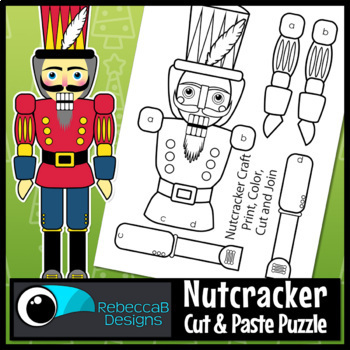 Preview of Nutcracker Craft - Christmas Cut and Paste Puzzle