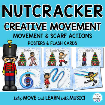 Preview of Nutcracker Creative Movement Scarf & Ribbon Activities or Brain Breaks