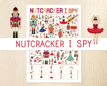 Preview of Nutcracker I Spy Game, Counting Game, Look and Find, Christmas Activity, Ballet