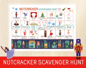 Preview of Nutcracker Scavenger Hunt, Treasure Hunt Activity, Christmas Game, Ballet