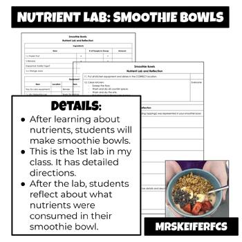 Preview of Nutrient Lab | Smoothie Bowls | FCS