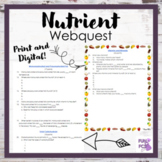 Nutrients Webquest (Distance Learning!)