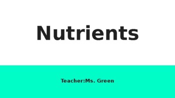 Preview of Nutrients