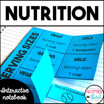 Preview of Healthy eating and nutrition activities interactive notebook
