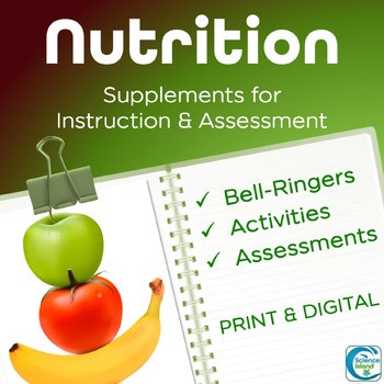 Preview of Nutrition Activities, Bell-Ringers, and Assessments-Digestive System Supplements