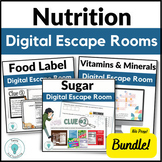 Nutrition Activities - Digital Escape Rooms for Food and N