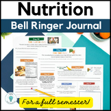 Nutrition Worksheets High School Bell Ringer Journal Healt