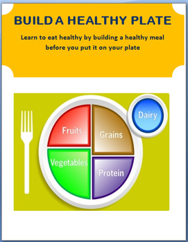 Preview of Nutrition-"Build A Healthy Plate"- lesson, 3 activities. CDC Health Standard 1