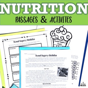 Preview of Nutrition Close Reading Passages & Corresponding Activities