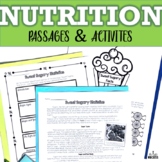 Nutrition Close Reading Passages & Corresponding Activities