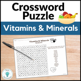Health and Nutrition Word Search - Vitamins and Minerals W