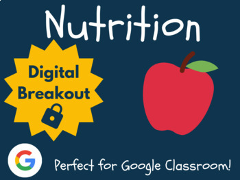Preview of Nutrition Digital Breakout (Escape Room, Activities, Physical Education)