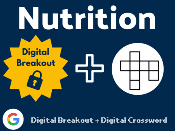 Preview of Nutrition Digital Bundle (Digital Breakout, Digital Crossword)