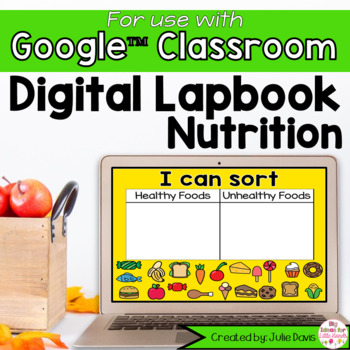 Preview of Nutrition Digital Interactive Notebook for Google Classroom