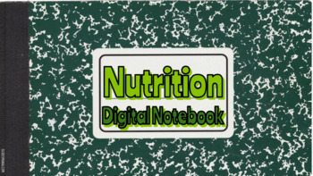 Preview of Nutrition Digital Notebook 