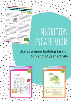 Preview of Nutrition Escape Room