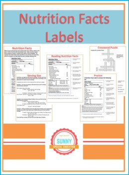 Preview of Nutrition Facts Food Label (Reading Labels, Consumer Math, Daily Value, etc.)
