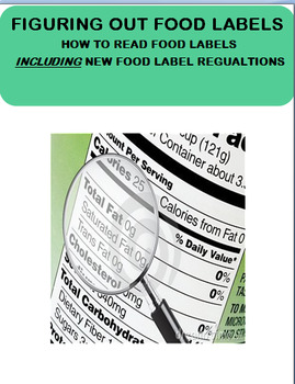 Preview of Nutrition- "Figuring Out Food Labels" lesson/activities, CDC Health Standard 3