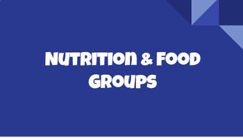 Preview of Nutrition & Food Group Sort