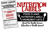 Nutrition: Food Labels- Powerpoint, Worksheet and 2 Activities!