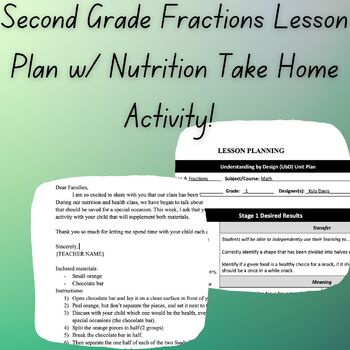 Preview of Nutrition & Fractions Lesson w/ Take-Home Activity