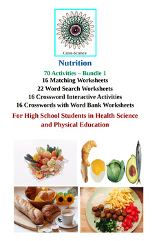 Preview of Nutrition – High School Health Science and PE Bundle - 70 Activities