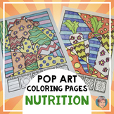 Healthy Eating Coloring Sheets ((vegetables, apples, carro