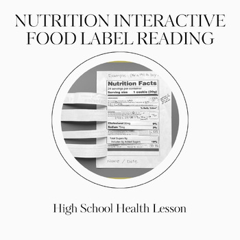 Preview of Nutrition Interactive Food Label Reading Lesson: Flip-Open Food Label Now Online